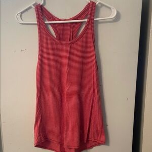 Lululemon Striped Pink Racerback Tank No Size Tag